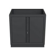 Тумба универсальная с полкой и 2-мя дверями 800 черная