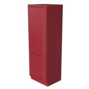 Колонна встраиваемого 2-х секционного холодильника с фасадами красная