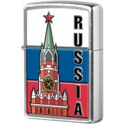 Зажигалка ZIPPO Московский кремль, с покрытием Street Chrome™207