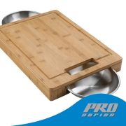 Разделочный набор Napoleon PRO (доска из бамбука 46x33x5.5 см, 2 миски из нержавеющей стали Ø 21 см)
