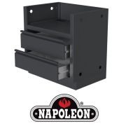 Тумба-основание гриля Napoleon BIG-32/BI-32 с двумя выдвижными ящиками, нержавеющая сталь, чёрная, 90x87х61 см